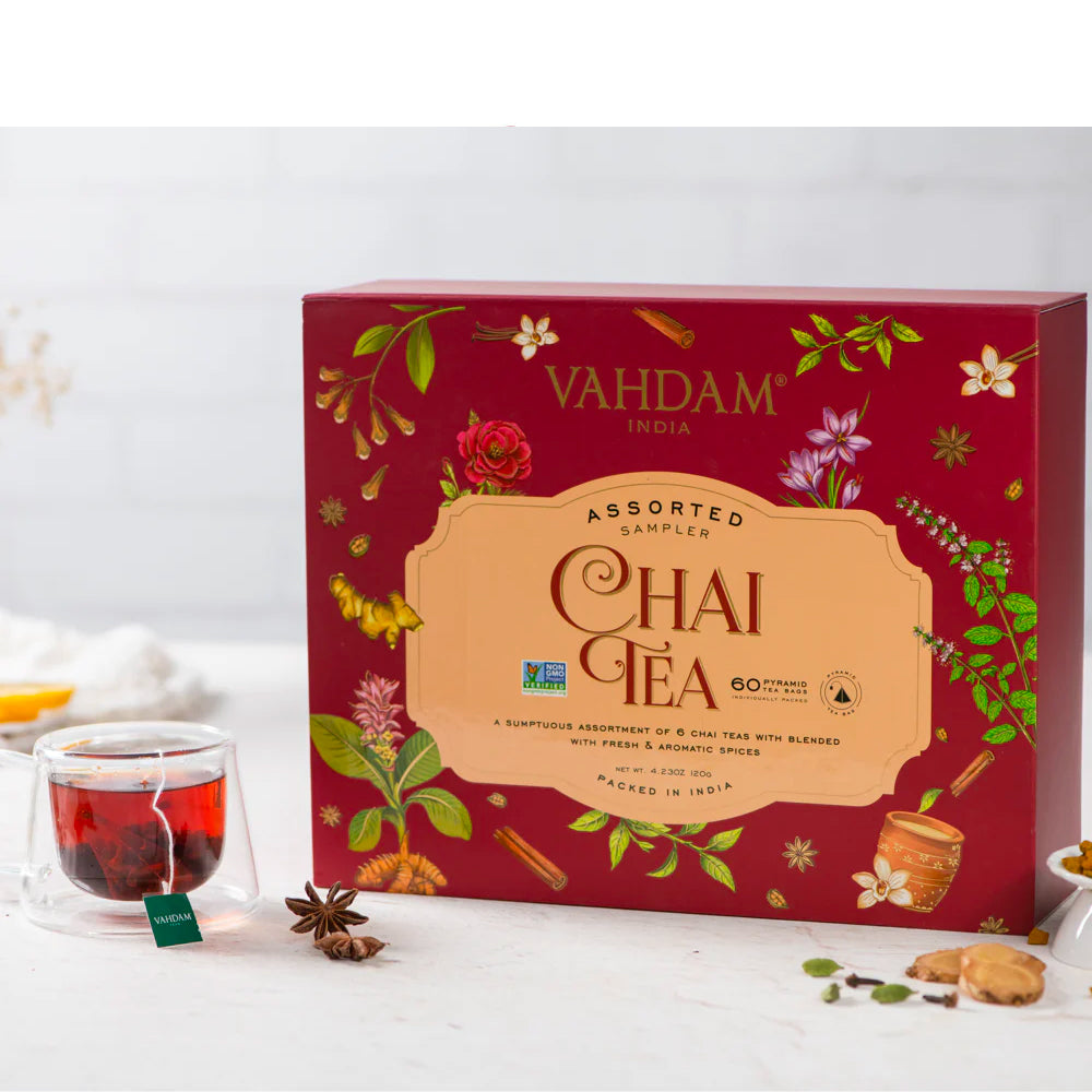 Chai Tea Assortment, Gift Set, Image - 4,6 Variants, 60 Tb