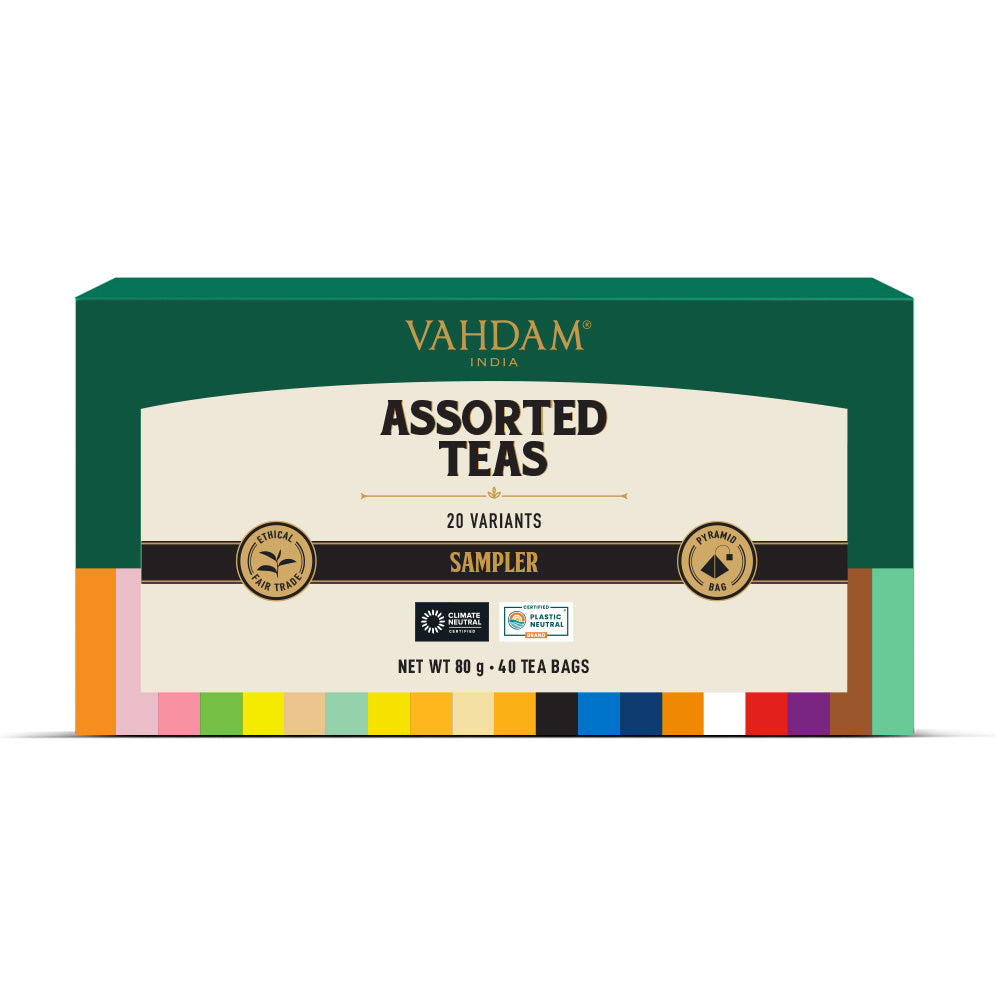 Assorted Tea Bags Sampler, 20 Variants