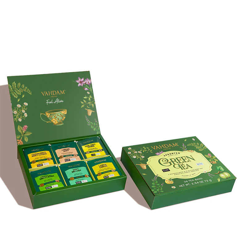 Green Tea Assortment, Gift Set, 36 Teas