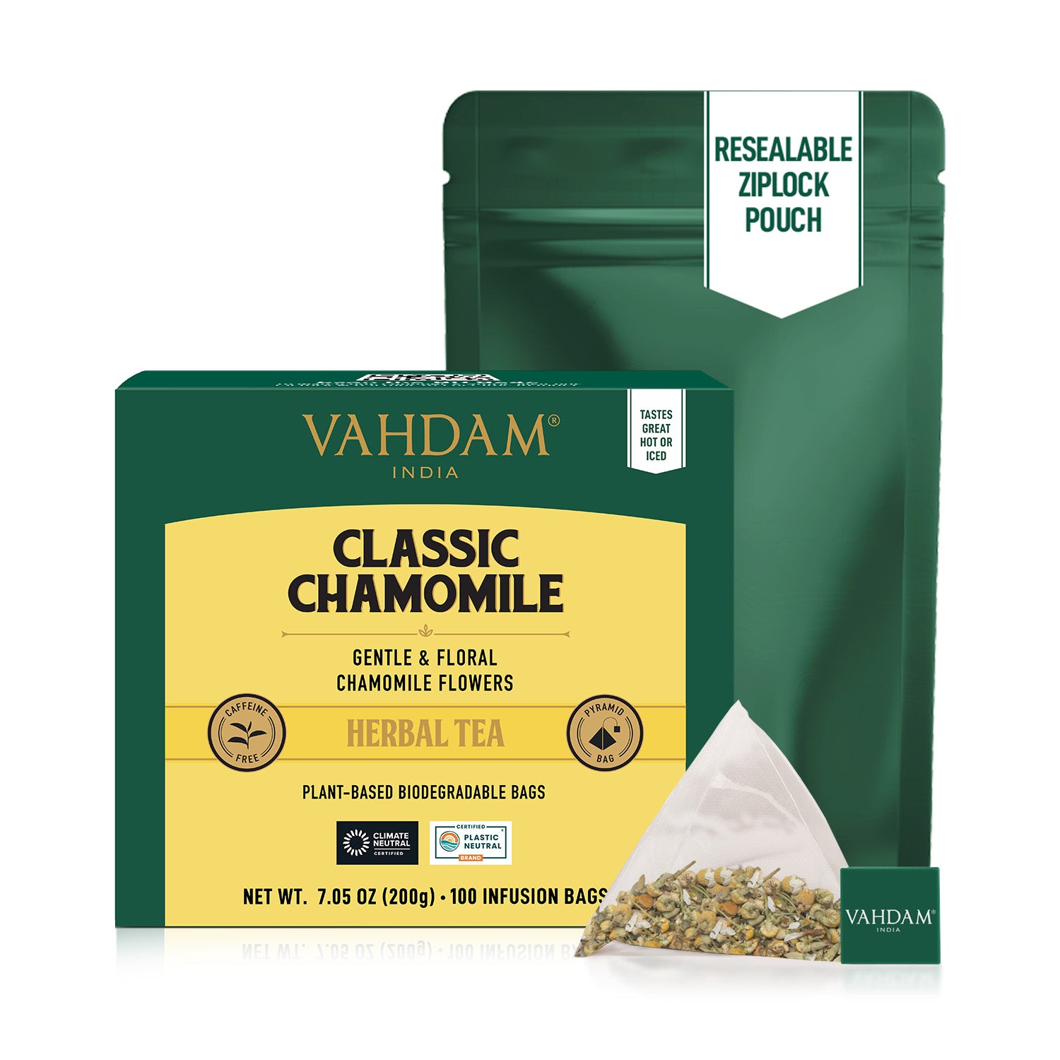 Classic Chamomile Herbal Tea, 100 Tea Bags