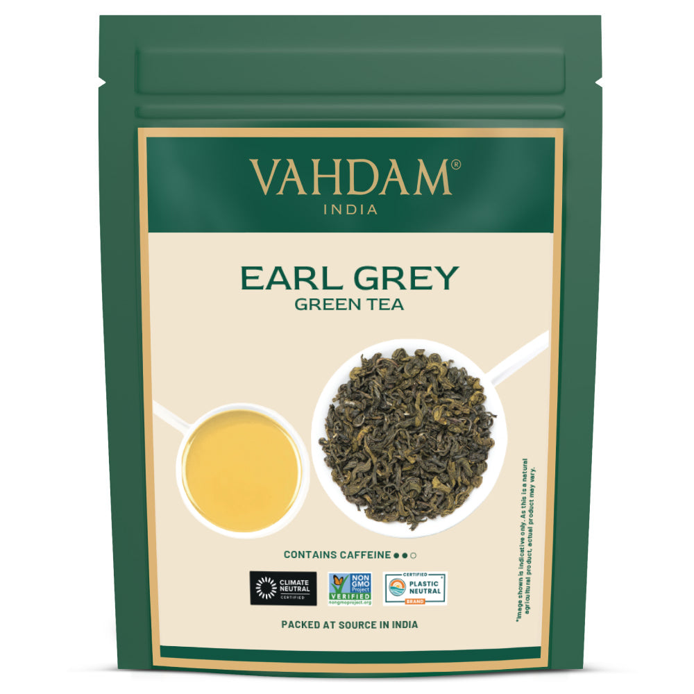 Earl Grey Green Tea, 3.53oz/100g