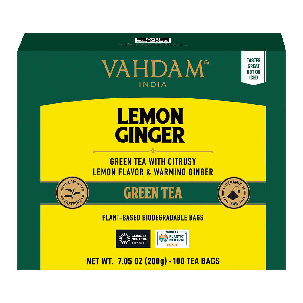 Lemon Ginger Green Tea, 100 Count