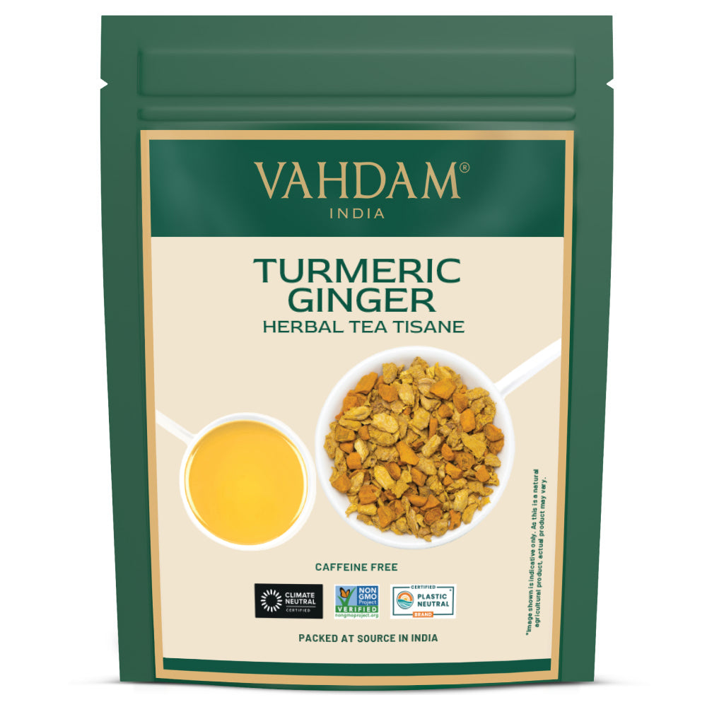 Turmeric Ginger Herbal Tea Tisane, 3.53oz/100 g