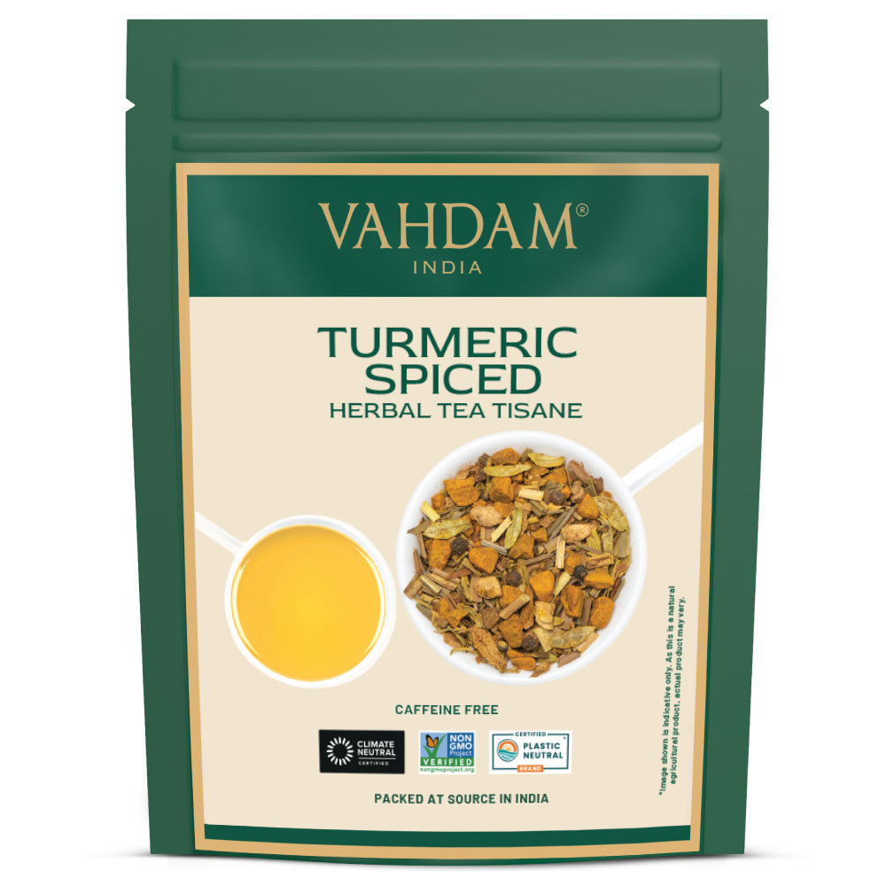 Turmeric Spiced Herbal Tea Tisane, 3.53oz/100g