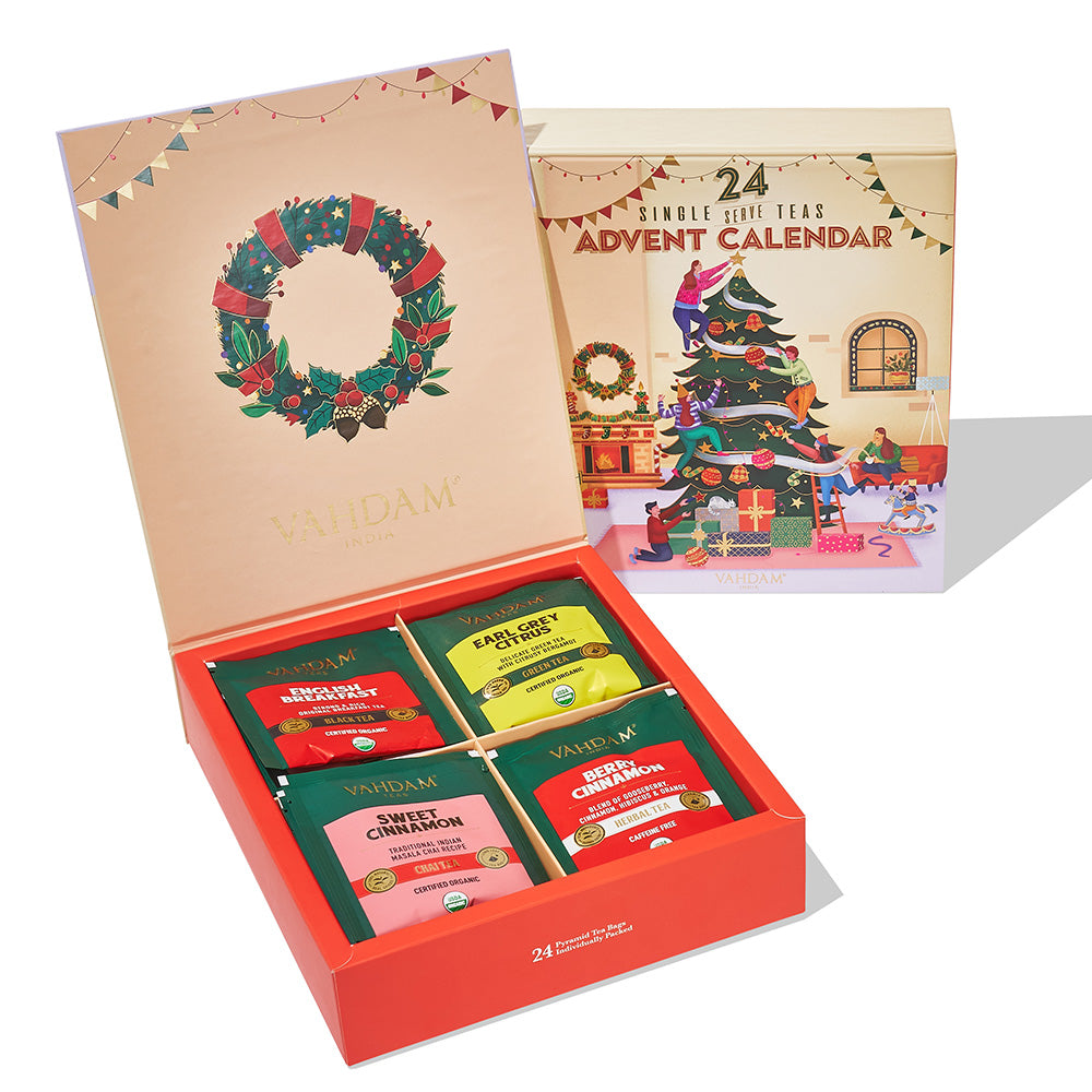 Advent Calendar Gift Set, 24 Variants, 24 Tea Bags