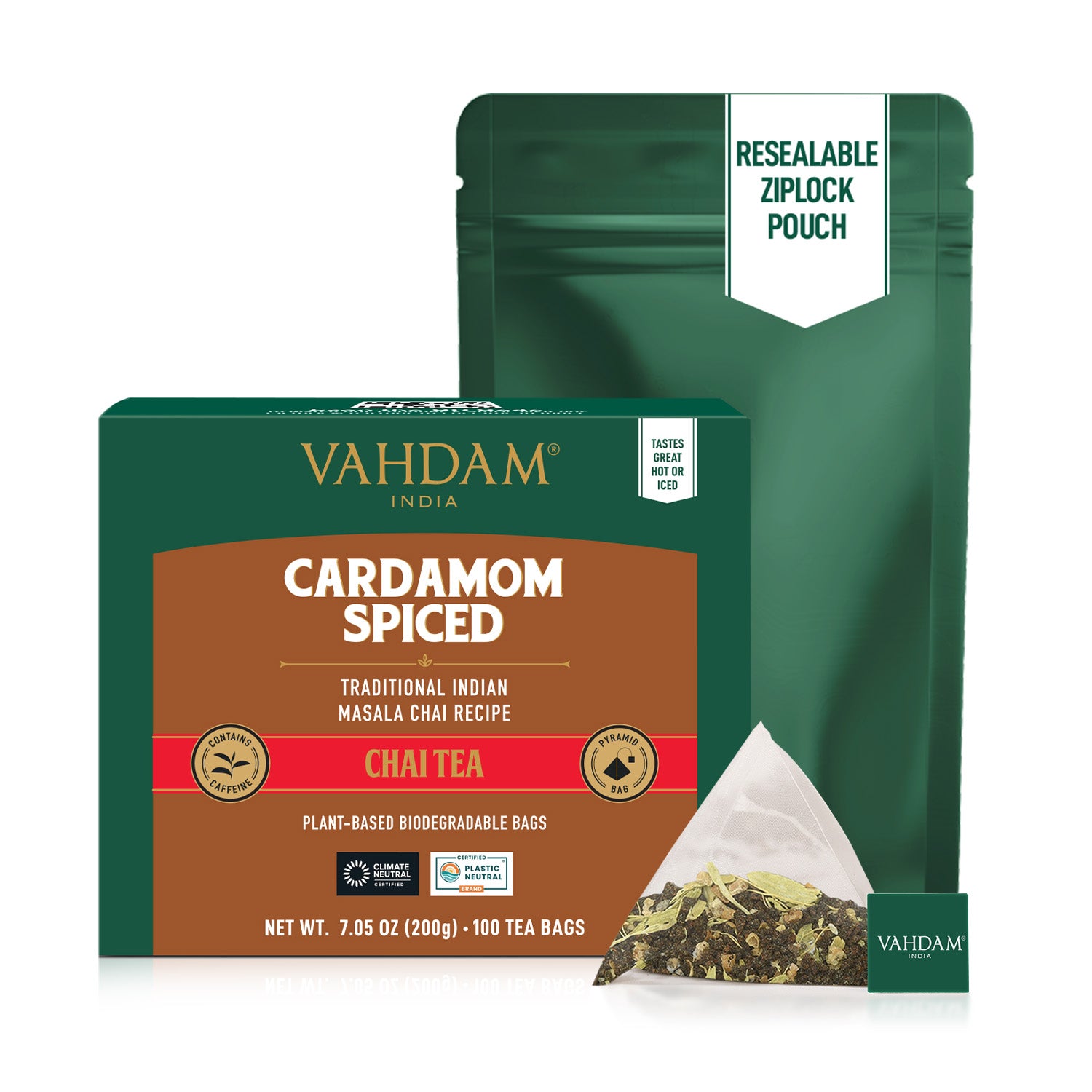 Cardamom Masala Chai Tea, 100 Count