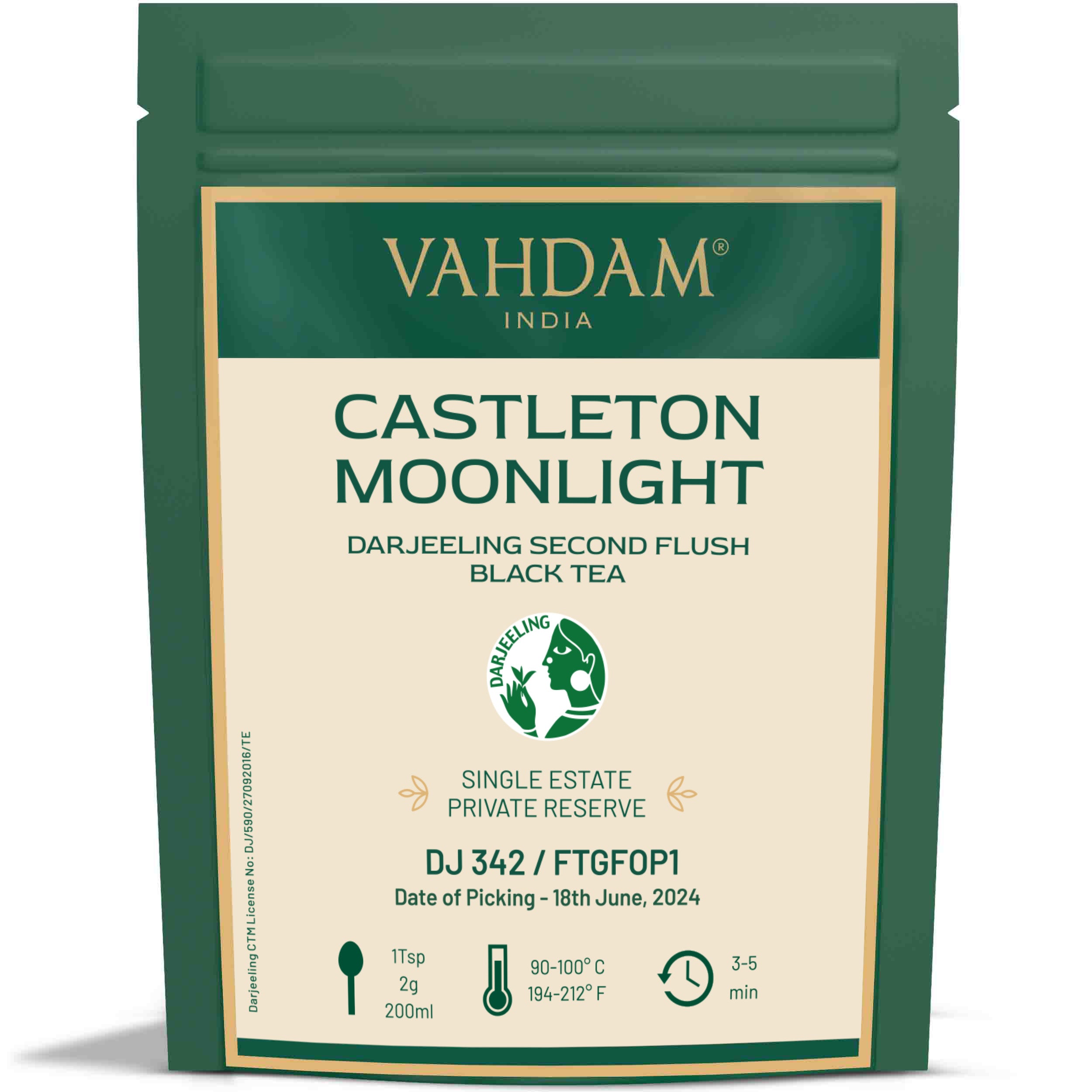 2024 Castleton Moonlight Darjeeling Second Flush Black Tea DJ 342