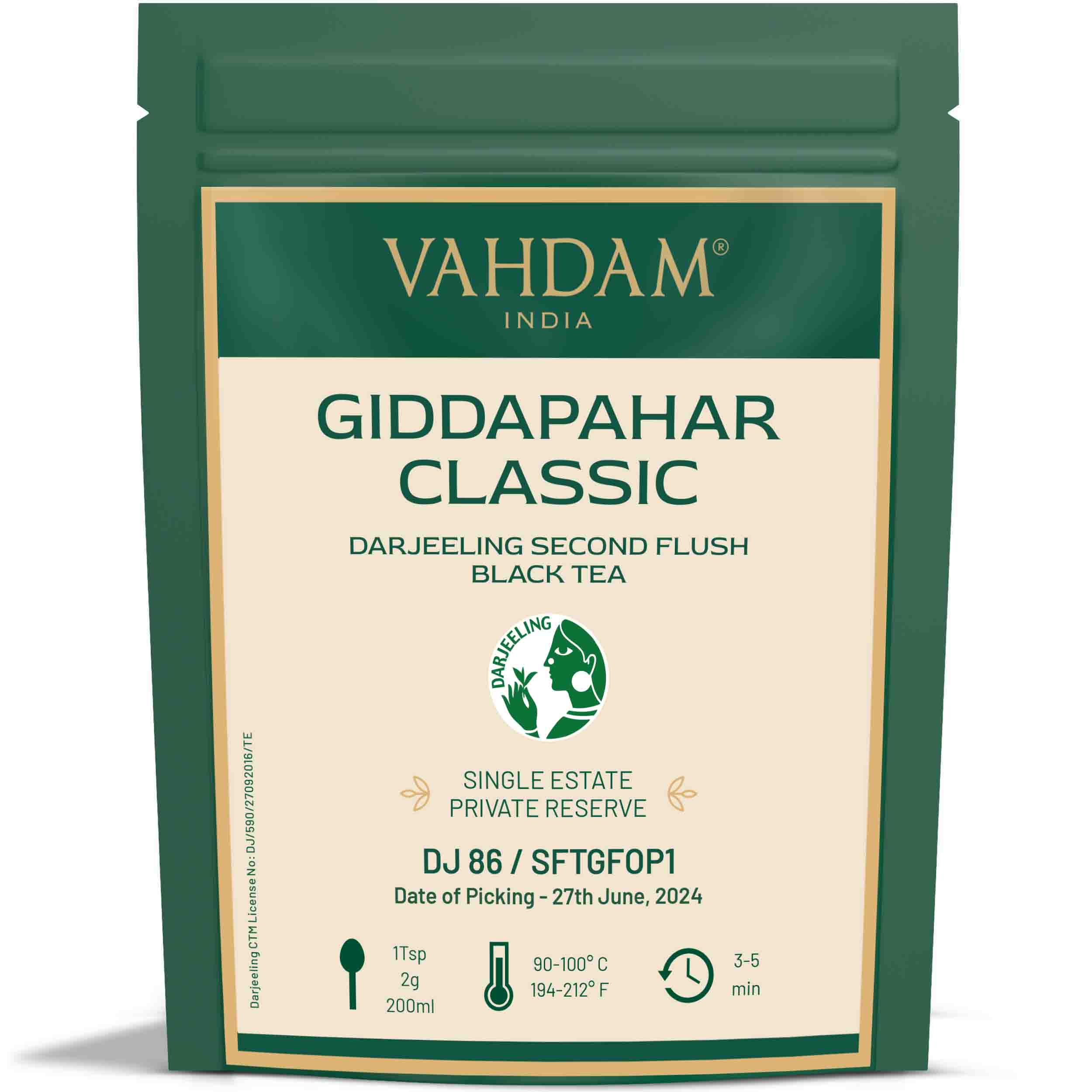 2024 Giddapahar Classic Darjeeling Second Flush Black Tea DJ 86