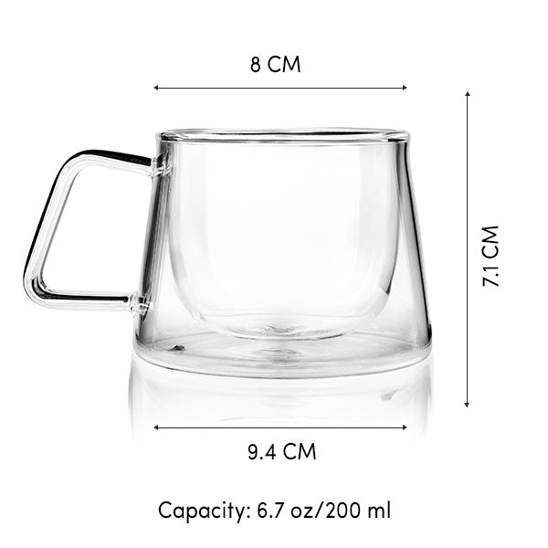 Shimmer - Borosilicate Glass Double Walled Teacups (Pack of 2), Image - 5