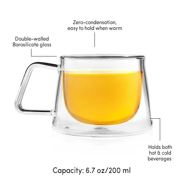 Shimmer - Borosilicate Glass Double Walled Teacups (Pack of 2), Image - 4