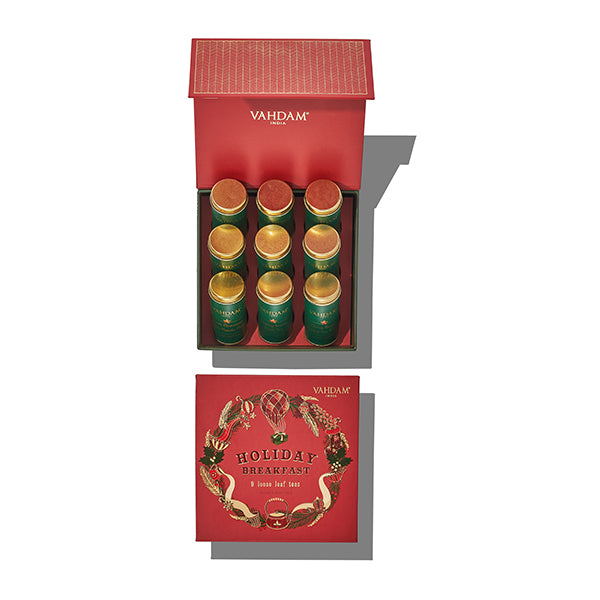 Christmas Holiday Breakfast Tea Gift, Set of 9